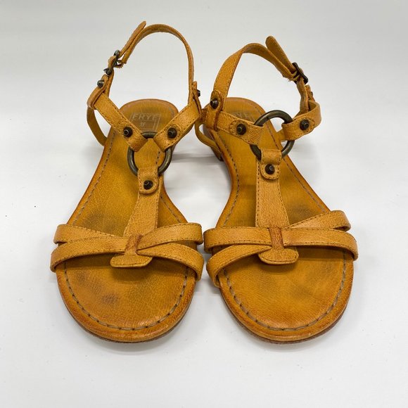 Frye Orange Carson Ring Sling Sandal - Picture 2 of 8